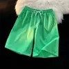 Shorts Lisos de Nuevo Estilo para Hombre Verano 2026, Talla Grande, Versátiles Casuales para Pareja, Color Caramelo Multicolor, Estilo Hong Kong, Holgados, Hasta la Rodilla