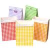 Bolsas de Regalo Cuadradas de Fondo Plano Estilo Ins a Cuadros de Colores Estilo Coreano para Niñas, Grosor Mayorista