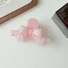 Pinza para el cabello de encaje de acetato de alta gama coreana con lazo, Accesorio para el cabello dulce y versátil para niñas hermosas, Adecuado para recogidos y como pinza de tiburón para la parte posterior de la cabeza