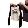 2025 Otoño Temprano Nuevo Estilo Otoño/Invierno Camiseta de Manga Larga Raglán para Mujer Capa Interior Capa Base Ajustada Top para Mostrar