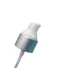 Tapa Semicircular de 24 Dientes Sub-plata Blanco Aluminio Electrolítico Pico Bomba de Polvo Dispensador de Loción Base de Maquillaje Líquida Esencia Loción Bomba de Presión