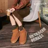 Botas de Neve Lidani para Adultos Femininas 2026 Novo Modelo para Interior e Exterior de Inverno com Forro de Lã Espessadas Antiderrapantes Quentes Sapatos de Algodão para Mulheres