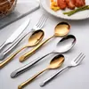 Cubiertos de Acero Inoxidable Estilo Western con Forma de Herradura, Cuchillo para Bistec, Tenedor y Cuchara con Acabado de Lujo, Cucharas para Postre y Café de Grado Alimenticio para Hotel