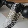 2,0 cm Estrela Fina Preta e Branca Poliéster Solúvel em Água Renda Bordada Artesanal DIY Brinquedo Roupas Acessórios Decorativos