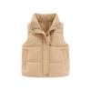 Chaleco de Invierno para Niño 2025 Nuevo Estilo Coreano Chaleco con Cremallera para Niños Ropa Exterior de Algodón Acolchado Grueso sin Mangas Chaqueta Acolchada