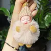 Nova boneca de pelúcia de coelho falso estilo 'lazy' para dormir, pingente de chaveiro, boneca fofa, enfeites decorativos para bolsa, presente, atacado