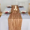 Caminho de mesa bali vermelho de Ano Novo, mesa de sobremesas para festa de casamento, toalha de mesa longa torcida, decoração com atmosfera de Natal