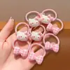 Diadema Rosa Linda Gato Kt Accesorios para el Cabello Goma para Bebé No Lastima el Cabello Cintas para el Cabello de Niñas Coleta Tocado