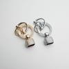 Nuevo Colgante Llavero Coche Aleación Zinc Incrustado Diamante Anillo para Llaves Accesorios DIY Ferretería Pequeños Regalos Venta al por Mayor Grabado