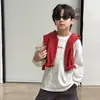 Ropa Infantil Aimo Beibei Otoño 2026 Sudadera de Algodón Versátil y Elegante para Niños, Camiseta de Letras Moderna de Corte Holgado