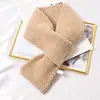 Lenço pequeno estilo japonês feminino de inverno quente cor sólida lã tricotada lenço estudante estilo coreano estilo casal versátil