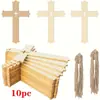 Suministro directo de fábrica Cruz decoración de Pascua colgante de cruz de madera en blanco rodaja de madera hecho a mano DIY manualidades de madera