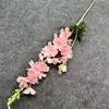 Flores Artificiales 2 Ramas Terciopelo Delfinio Jacinto Salón de Bodas Materiales Florales Violeta Boda en Casa Flores Falsas Mayoreo