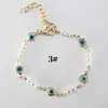 Pulsera de Aleación de Venta Caliente Transfronteriza, Versátil, Creativa y de Moda, Pulsera Femenina de Ojo de Diablo Corazón Estilo Europeo y Americano Ins