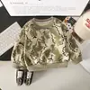 Ropa Informal de Otoño para Niños Moda Nueva Sudadera Infantil de Moda Genial Camuflaje Capa Base de Niños Una Pieza Dropshipping de Moda