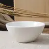 Tigela de Cerâmica Branca Leite para Arroz para Uso Doméstico Bom Custo-Benefício Louça de Hotel Display de Tigela de Arroz Tigela Pequena para Lanches