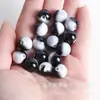 8*16mm Acrílico Duas Cores Imitação Olho de Tigre Laqueado Furo Reto Contas Redondas DIY Miçangas Feitas à Mão Corrente de Celular Acessórios para Pendurar em Bolsa