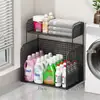 Estante de almacenamiento para baño, estante para detergente de lavandería, almacenamiento junto a la lavadora, carrito de baño para balcón, de pie