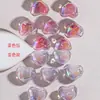 Corazón de Azúcar Bicolor 2.5 Agujero Recto Corazón de Melocotón Facetado Cuentas para Cadena de Teléfono Móvil Llavero Accesorios DIY