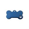 Placa de identificación de hueso de perro de acero de titanio transfronterizo, colgante para mascota, etiqueta antipérdida, colgante con patrón hueco de garra de perro, grabado láser