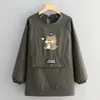 Avental Curto de Manga Longa Repelente à Água para Cozinha, Roupa de Trabalho para Casa com Estampa, Avental e Cinto Anti-Manchas Resistentes ao Desgaste para Catering