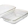 Molde para Hornear de Vidrio Templado para el Hogar Plato para Pescado Rectangular Plato para Arroz Horneado Bandeja para Hornear para Horno de Microondas Uso en Horno Plato Vajilla