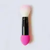 Transfronterizo más vendido caramelo de macarrón herramientas de belleza para maquillaje huevo de maquillaje belleza base líquida no come polvo brocha de rubor de doble cabeza