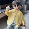 Camisa elegante de manga larga para niño para primavera y otoño 2026 nuevo modelo, camisa infantil de moda, top de otoño para bebé niño