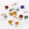 Acero Inoxidable Flor de Cristal Margarita Cristal Cuentas Colgante DIY Aretes Collar Pulsera Accesorios de Joyería