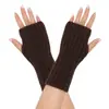 Novas Luvas de Lã Acrílica Versáteis, Quentes e Fashionáveis, Sem Dedos, à Prova de Frio, Simples, para Homens e Mulheres, Outono e Inverno, Transfronteiriças