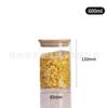 Frasco de Almacenamiento Cilíndrico de Vidrio de Borosilicato de Alta Calidad con Tapa de Corcho y Bambú de 85 mm, Botella Sellada Multiespecificación, Botella de Envasado de Alimentos para Cocina