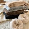 Meias Femininas de Inverno Espessadas Quentes de Algodão Meia de Comprimento Médio Cor Sólida Meias Femininas Meias para Chão de Casa meias atoalhadas meias de Zhuji