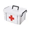 Caja de Medicamentos Grande Transparente de Doble Capa, Caja de Almacenamiento de Medicamentos de Primeros Auxilios de Gran Capacidad, Caja de Medicamentos de Emergencia para el Hogar Multifunción