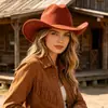 Nuevo Sombrero de Jazz Retro Europeo y Americano Sombrero de Vaquero Occidental para Hombres y Mujeres Ala Ancha para Viajes al Aire Libre Montañismo Sombrero Estilo Tibetano