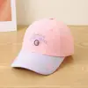 Gorra de Color Bloque Estilo Coreano para Niños, Gorra de Verano Fina de Secado Rápido para Bebés, Niños y Niñas, Gorra de Béisbol con Bordado de Letra y Visera