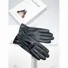 Guantes de Piel Genuina de Cabra para Hombre Otoño e Invierno Clásicos Calientes Acolchados de Terciopelo Viento Cruzado Impermeables Cachemira