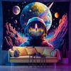 Tapiz Fluorescente UV Transfronterizo de Amazon Planeta Cósmico Planta Fondo Tela Dormitorio Cabecera Tapiz Decorativo