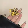 Anel de Metal com Diamantes Estilo Pequeno e Fragrante Personalidade Inseto Sentido Avançado Anel Anel Ins Estilo Frio Doce Fresco Abelha Anel Empilhado