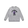 Suministro al por mayor de sudadera con cuello redondo de peso pesado de marca de moda de comercio exterior BAPE cabeza de mono, chaqueta de manga larga de tiburón, 13 sudaderas para hombre