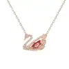 Shijia 1:1 Colar de Cisne com Coração Pulsante Réplica para Mulheres Corrente para Clavícula Cisne Dinâmico Swarovski para Mulheres Fabricante Dropshipping