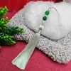 Yixiangfei 10cm borla con borlas y cuentas marcapáginas ropa infantil sombrero colgante manualidades cheongsam adornos para hombros de nube