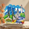 Adesivos de geladeira Sanya, adesivos magnéticos de madeira para presente cênico, adesivos de geladeira personalizados, lembranças criativas de turismo de Hainan, atacado