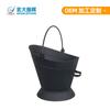 Cubo de carbón de hierro gris negro mate, cubo de carbón, herramientas de chimenea de hierro para el hogar, accesorios para chimenea, cubo de carbón