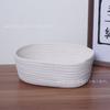 Caja de Almacenamiento Cesta de Almacenamiento de Artículos de Escritorio Cosméticos Snacks Entrada Cesta de Almacenamiento de Algodón Tejido a Mano Cesta de Snacks