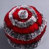 Gorro de pelo de conejo rex grueso y cálido, con protección para las orejas, de algodón y piel de conejo, informal, de lana, para otoño e invierno.