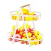 Cesto de frutas e lanches de venda internacional, suporte de armazenamento de vários níveis para casa, cozinha, sala de estar e bancada.