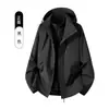 Nova jaqueta corta-vento unissex para outono e inverno, com forro interno espesso e quente, parka três em um, suporta impressão personalizada