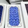 Cabeza de Flor de Jabón de Tres Capas Rosa Gorda Flor de Jabón con Base Materiales de Producción Ramo Artificial de Vacaciones Caja de Regalo