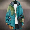 Cardigan con capucha y cremallera suelta para hombre, chaqueta de algodón, 3D digital, sin riesgos, nuevo, independiente de Temu, para hacer tú mismo con imágenes