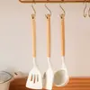 Espátula de Silicone Concha Especial para Panela Antiaderente Conjunto de Espátulas Doméstico para Refogar Colher Escorredora Cozinha Cozinhar Cozinhando Espátula Anti-Escaldante